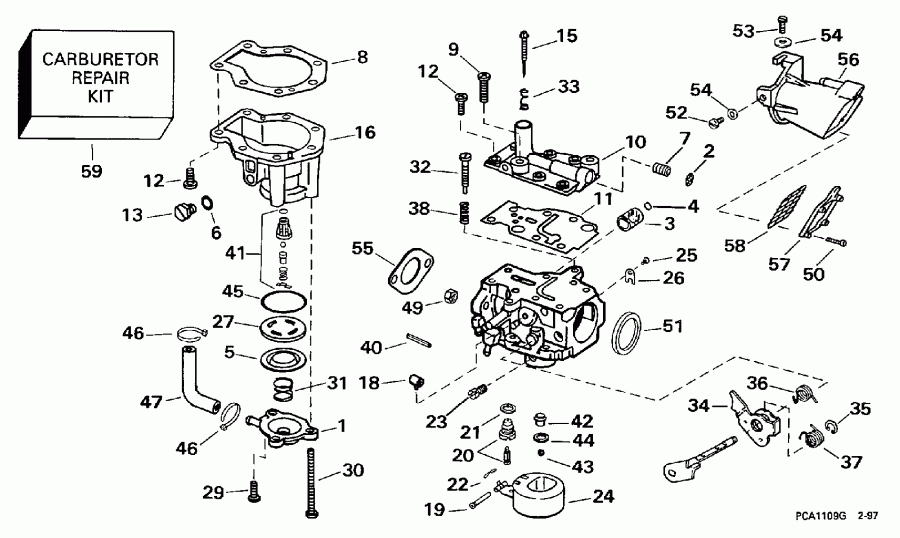 ����� Evinrude BE15FREUA 1997  - 15 H.p. - 15 H.p.