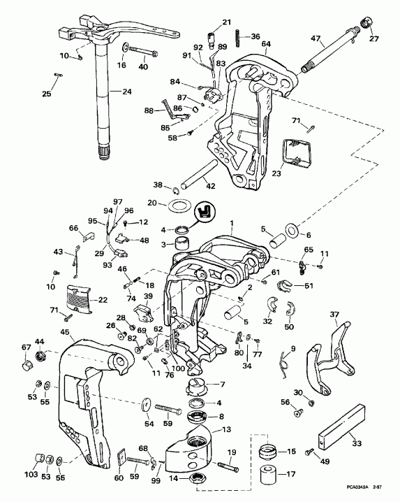 �������� ����� EVINRUDE BE200TXEUA 1997  - dsection - dsection