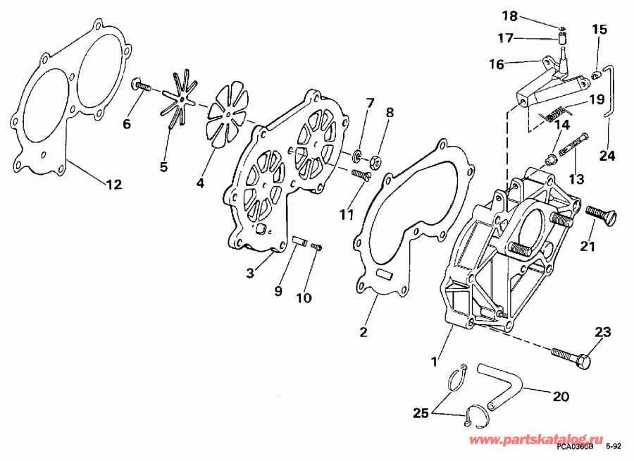  Evinrude BE25BAEUA 1997  - take Manifold / take ���������