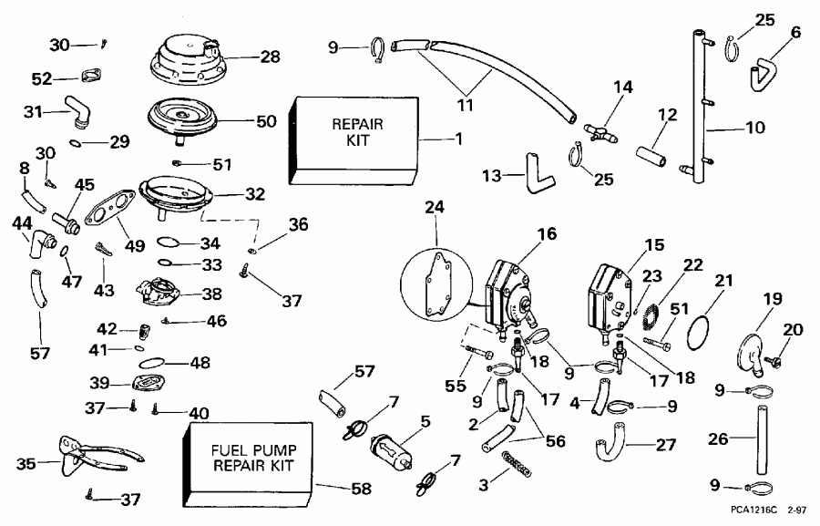 ����� EVINRUDE BE35KLEUR 1997  - el System / el System