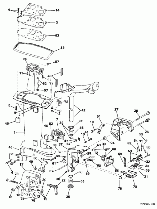 �������� ��������� ����� Evinrude BE5DREUC 1997  - dsection