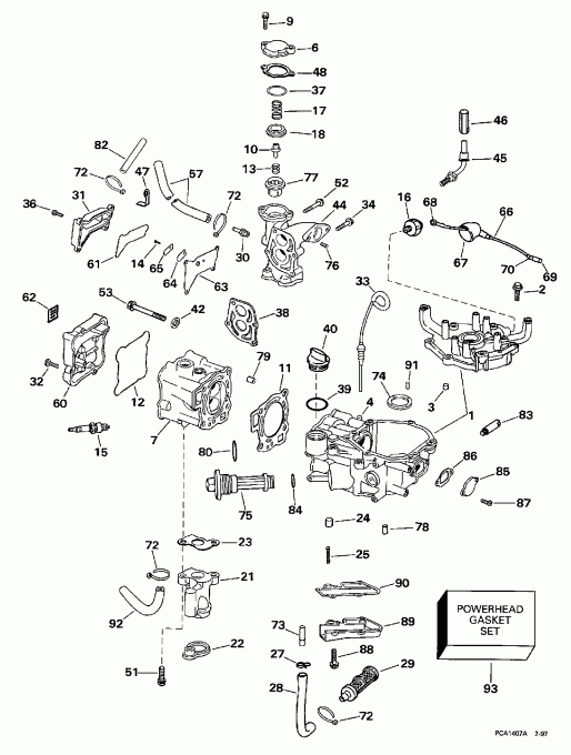 ��������� EVINRUDE BE5FRBLEUS 1997  - linder & ������ ��������� - linder & Crankcase
