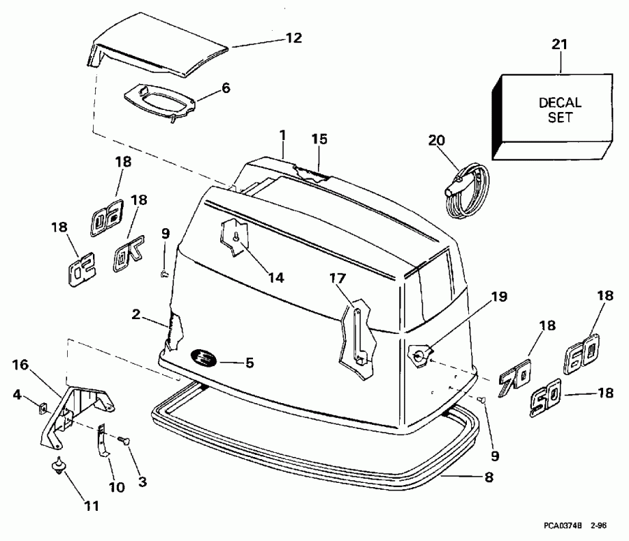 ��������� ��������� ������� BE70TLEUM 1997  - Evinrude - Evinrude