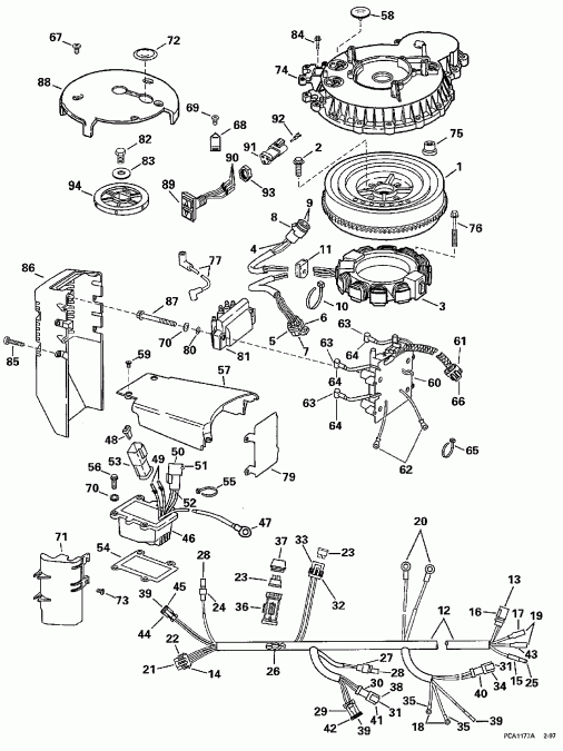   EVINRUDE BE90SLEUA 1997  - nition System - nition System