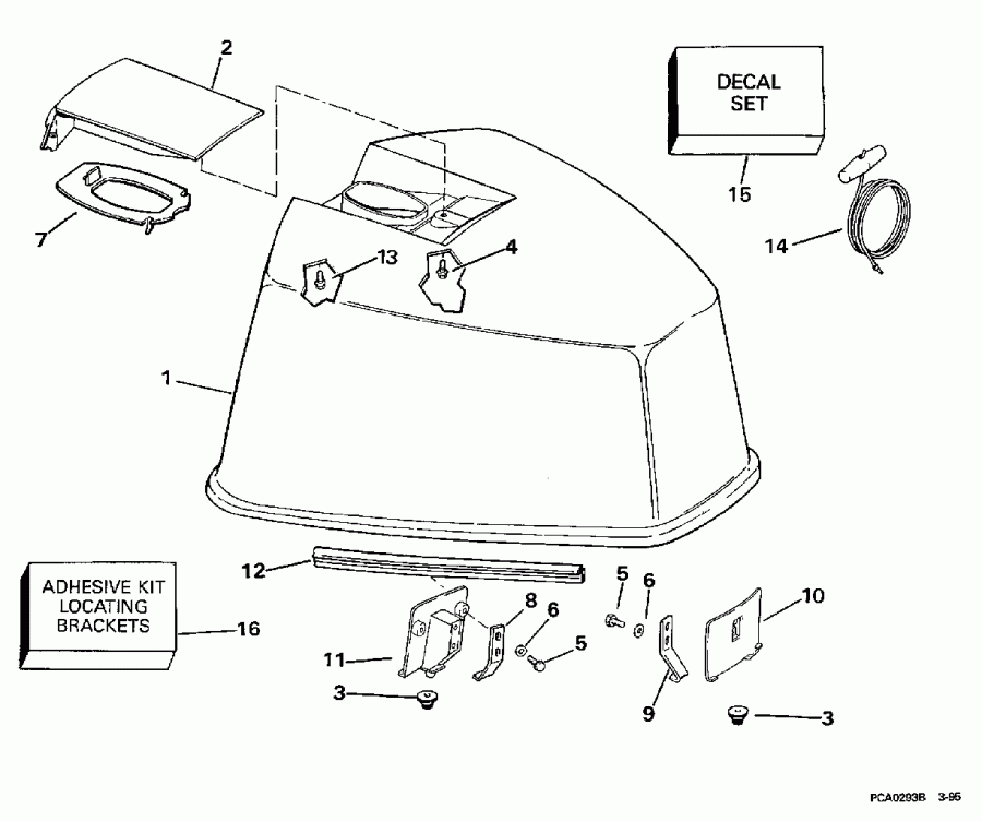 ��������� �������� ����� Evinrude E100WTXEUA 1997  - gine Cover - gine ������