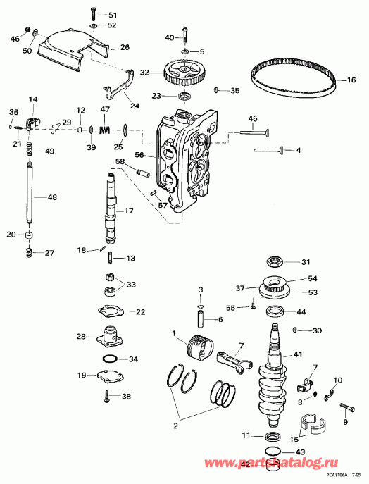  ������� E10FEXEUA 1997  - linder Head & �������� - linder Head & Crankshaft
