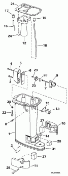   EVINRUDE E10RELEUS 1997  - haust Housing