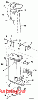  Evinrude E10SELEUS 1997  - haust Housing - haust 