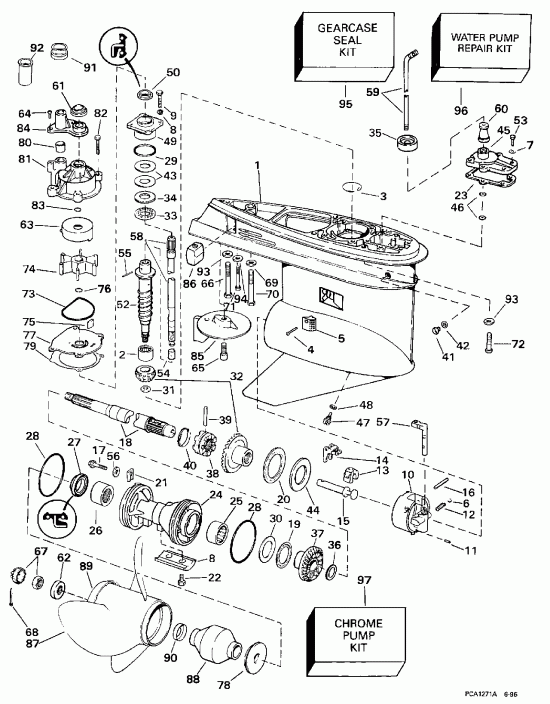 ��������� ����� EVINRUDE E115ELEUC 1997  - 25 In. Models / 25 ���� Models