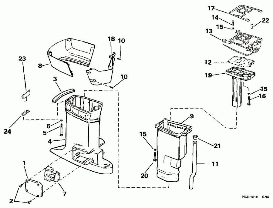  EVINRUDE E115JLEUM 1997  - ���������������� ��������� ������� - Power Trim & Tilt