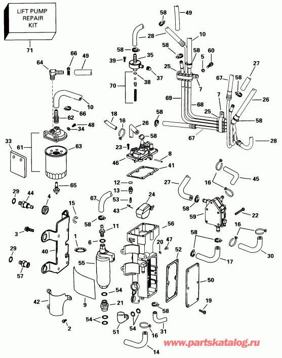    Evinrude E150IXEUC 1997  - el Components