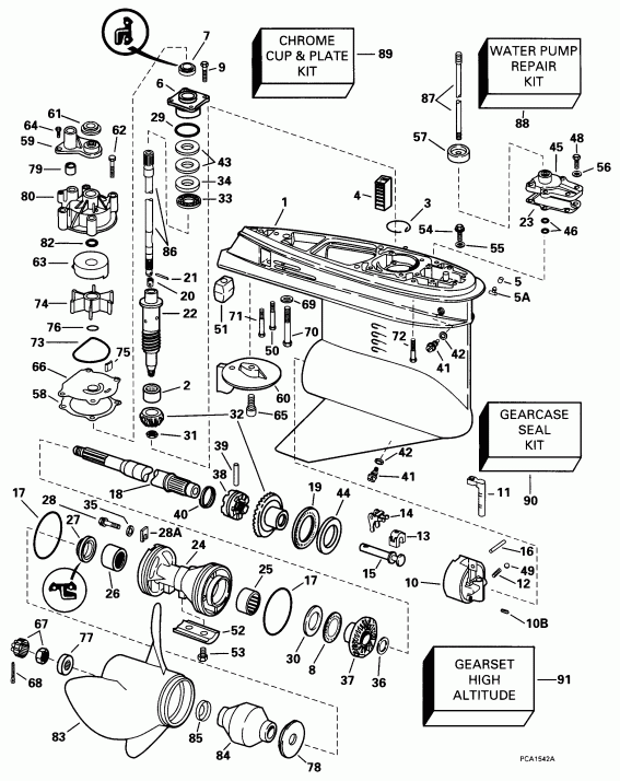 �������� ����� Evinrude E150IXEUC 1997  -  Standard Rotation -- Il Models / �������� Rotation -- Il Models