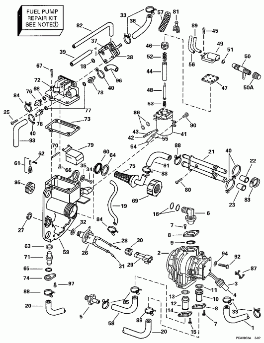    Evinrude E150JLEUC 1997  - el Bracket & Components / el  & Components