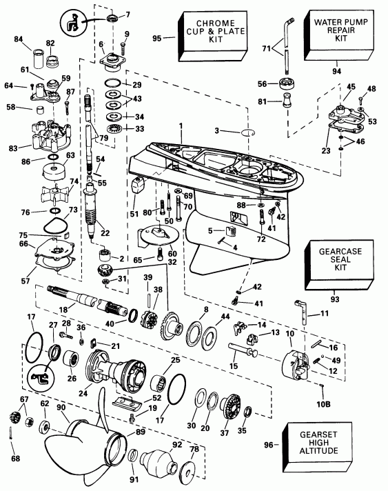 ����� EVINRUDE E150PLEUC 1997  - �������� Rotation -- Pl & Ix Models -  Standard Rotation -- Pl & Ix Models
