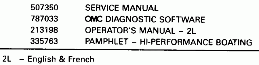  EVINRUDE E150PLEUC 1997  - terature - terature