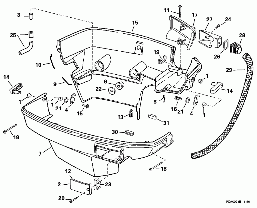 ��������� ��������� ������� E175GLEUC 1997  - wer ������ ��������� (�����) - wer Engine Cover