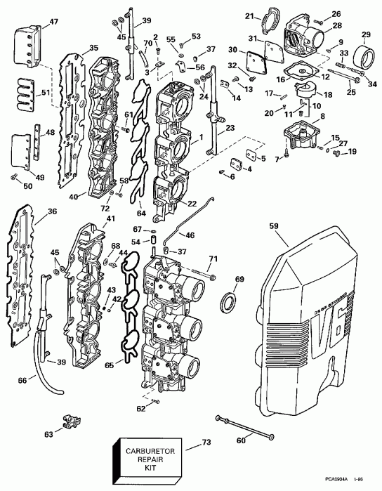 ��������� ��������� EVINRUDE E175NXEUC 1997  - 150 H.p.