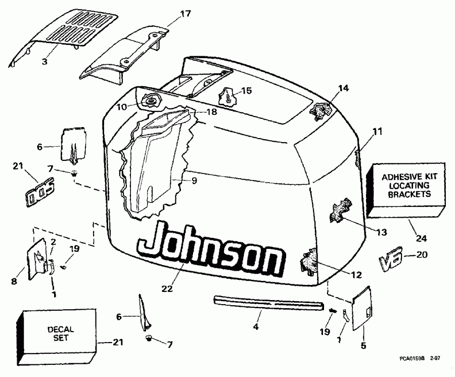   EVINRUDE E200CXEUA 1997  - Johnson - 200sl, 200stl, 225stl