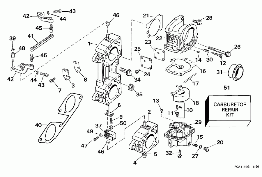 ��������� ��������� Evinrude E200TXEUA 1997  - 225 - 225