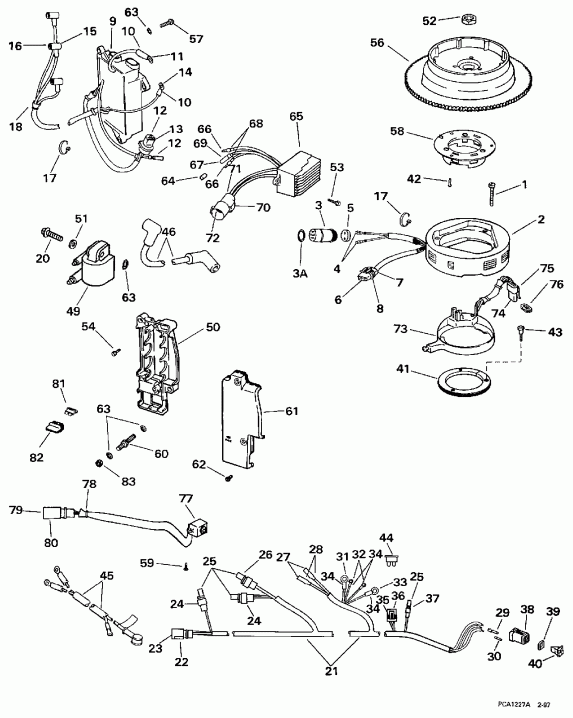 �������� ��������� ����� EVINRUDE E25KLEUR 1997  - Te