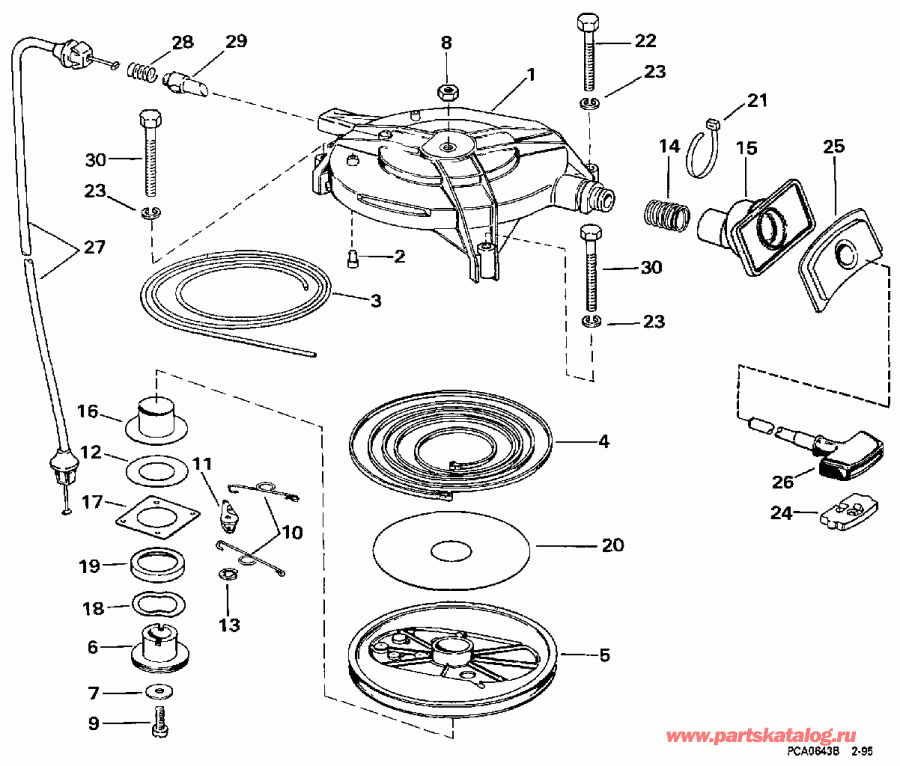 �������� ��������� ����� Evinrude E25REUM 1997  - wind Starter - wind �������