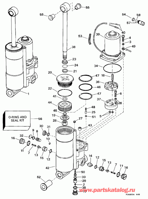 ��������� �������� ����� ������� E25TKEUR 1997  - wer Trim / tilt - wer Trim/tilt