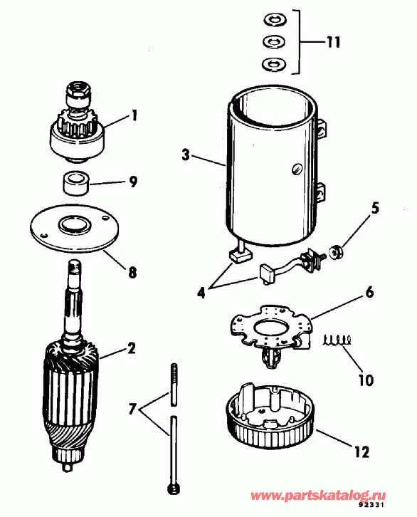   EVINRUDE E25TKLEUR 1997  - eering & Shift Handle - ee &  Handle