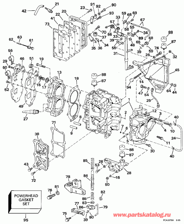   EVINRUDE E30RLEUD 1997  - linder & Crankcase - linder &  