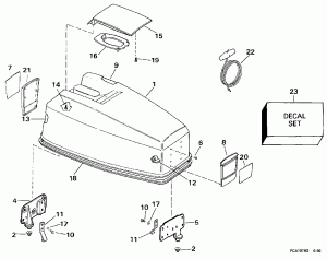   () - Johnson - Electric Start Only (Engine Cover - Johnson - Electric Start Only)
