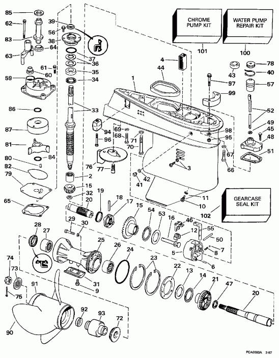 �������� ����� Evinrude E55RSLC 1997  - arcase / arcase