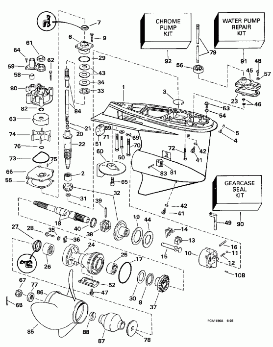    EVINRUDE E90ELEUC 1997  - 20 In. Models - 20  Models