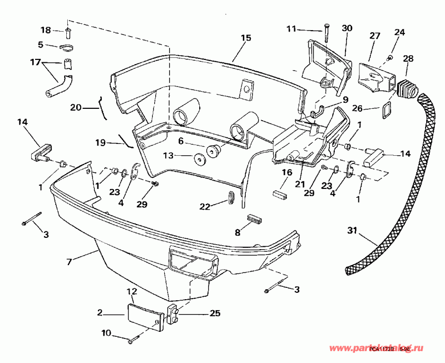 ����� EVINRUDE E90ELEUC 1997  - wer Engine Cover - wer ������ ��������� (�����)