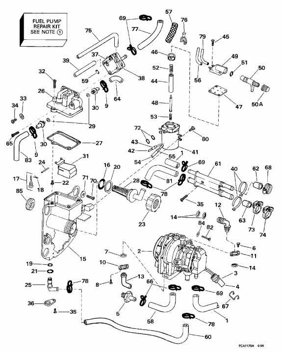  EVINRUDE E90SLEUA 1997  - el Bracket & Components / el  & Components