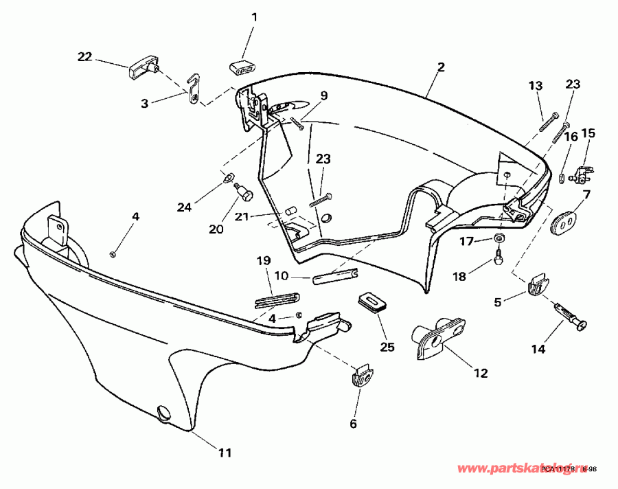 ��������� �������� ����� EVINRUDE HE10FOLEUR 1997  - wer Engine Cover / wer ������ ��������� (�����)