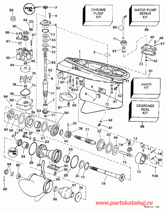  Evinrude HE130CXAUM 1997  - 130cx Counter-rotation