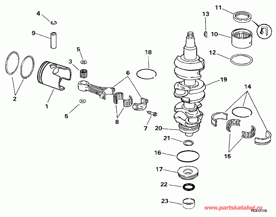  ������� HE35RMLEUR 1997  - ankshaft & Piston / ank��� & �������