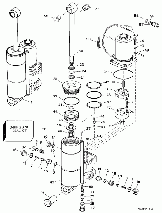 �������� ��������� ����� ������� HE40RLEUC 1997  - wer Trim / tilt / wer Trim/tilt