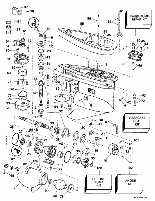 ��������� ��������� EVINRUDE SE105RWYP 1997  - arcase