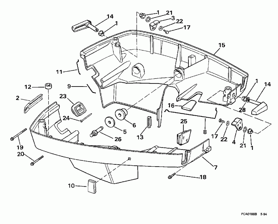  EVINRUDE SE125RWYJ 1997  - wer Engine Cover