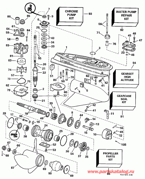 ��������� Evinrude SE150WTPLT4 1997  - arcase