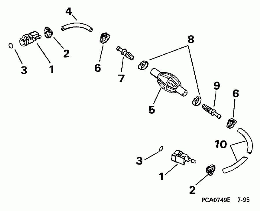  EVINRUDE SE55RSYC 1997  - el  &   5 / 16  I.d.