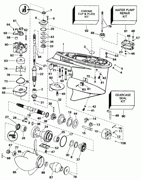    Evinrude BE150GLECD 1998  - dsection / dsection