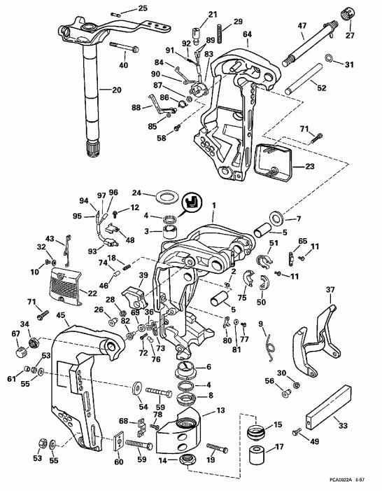 ��������� �������� ����� EVINRUDE BE175GLECD 1998  - dsection