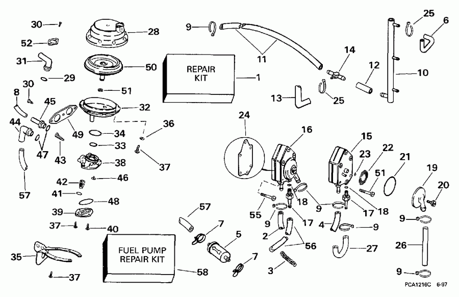  Evinrude BE25KLECA 1998  - el System - el System