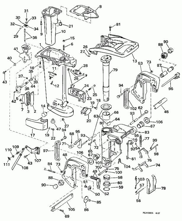 ��������� ��������� Evinrude BE30BALECS 1998  - dsection / dsection