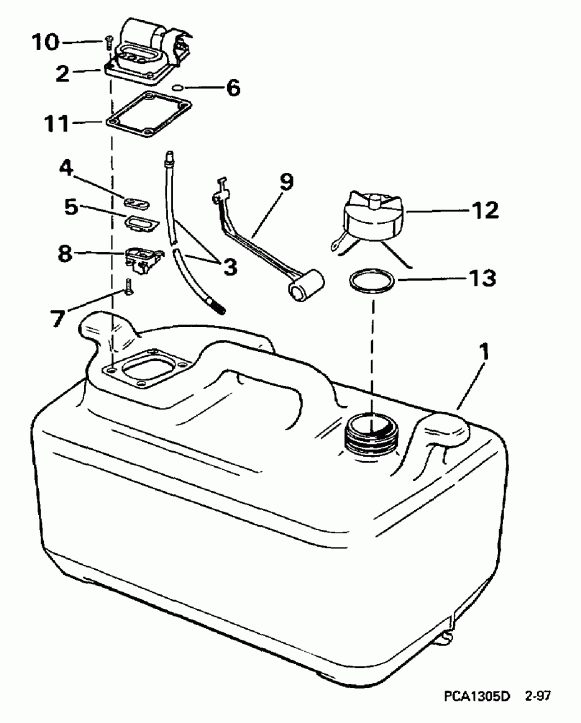 �������� ��������� ����� Evinrude BE70ELECB 1998  - 6 ������