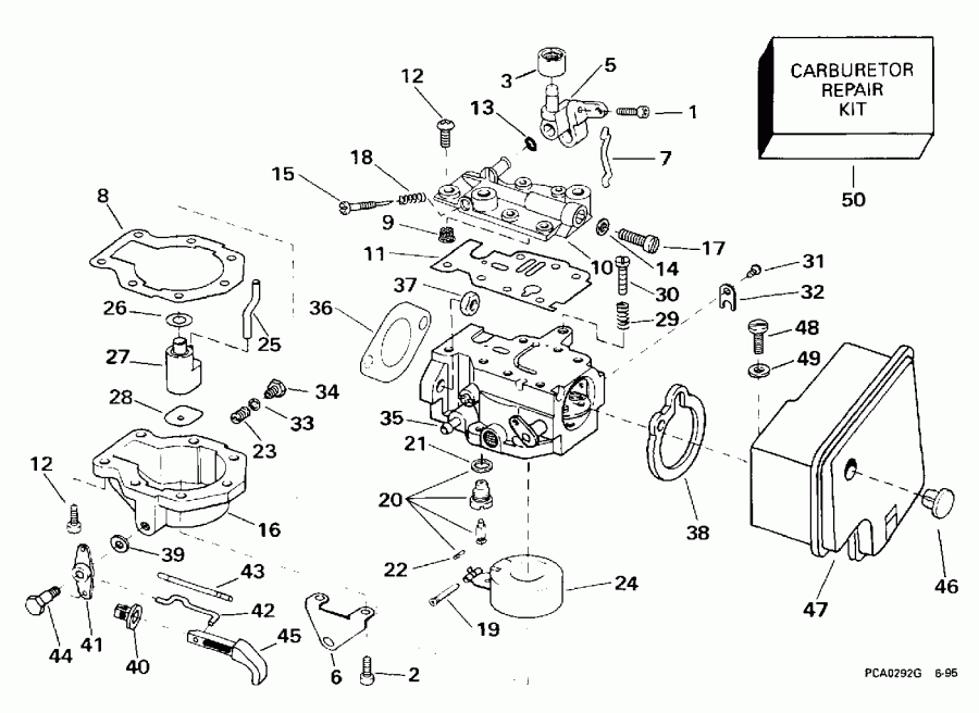   Evinrude BE8RCT 1998  - rburetor