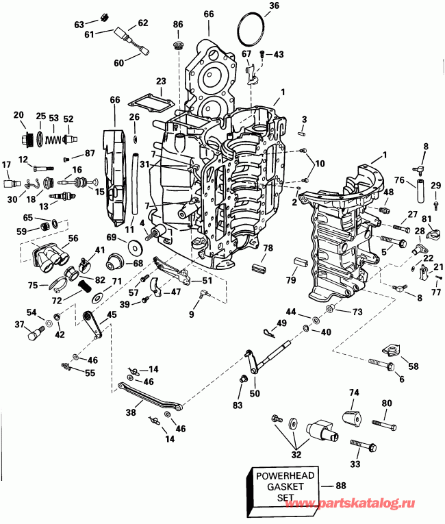��������� ������� E100WQXECS 1998  - linder & Crankcase