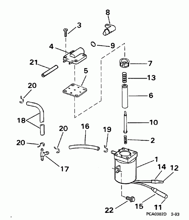 �������� ��������� ����� Evinrude E10ELECC 1998  - ectric Primer System