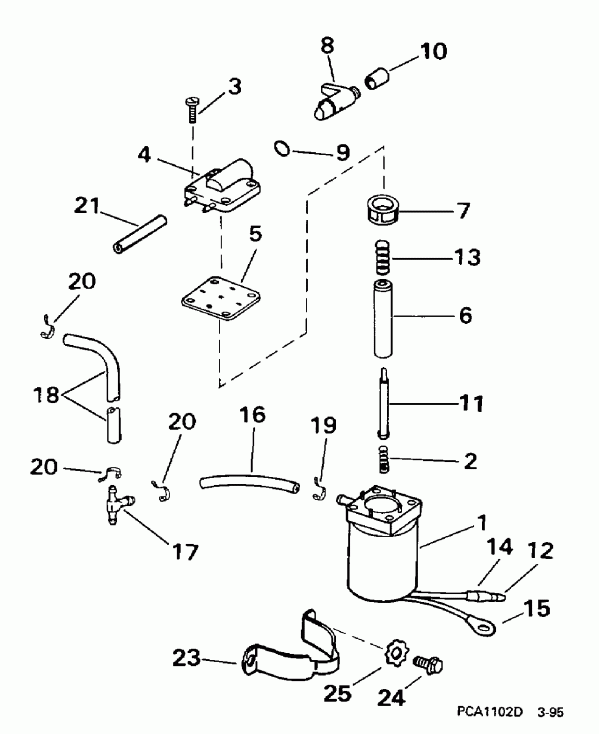 ��������� ��������� EVINRUDE E10FEXECM 1998  - ectric Primer System